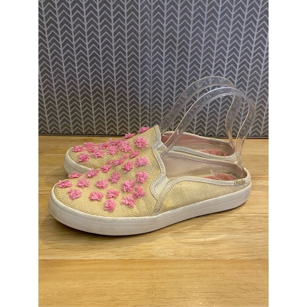✅KATE SPADE for KEDS Sneaker Mule Natural/Pink Raffia